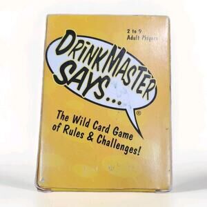 DRINK MASTER SAYS Drinking Card Game 2-9 Player 2009 drinkmaster 100% COMPLETE